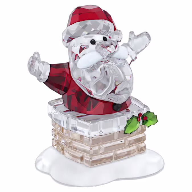 Holiday Cheers Santa Claus and Chimney